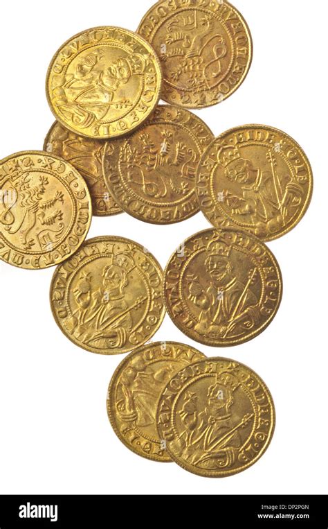 medieval gold coins stock photo alamy