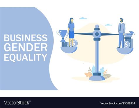 business gender equality concept web banner vector image affiliate