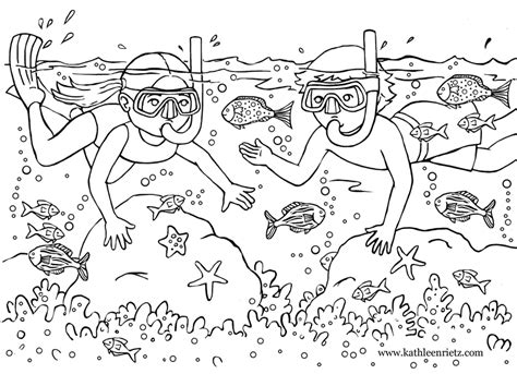 summer season nature  printable coloring pages