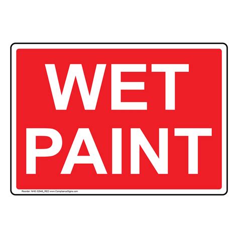 wet paint sign printable