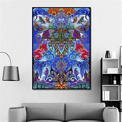 psychedelic trippy blacklight poster abstract wall decor psychedelic