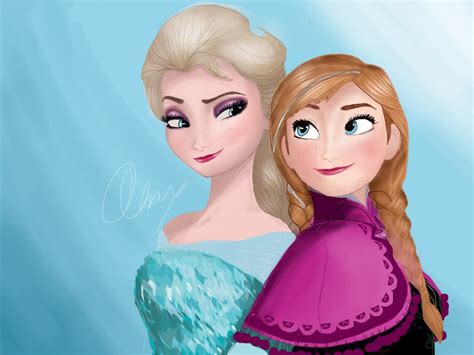 Frozen Princess Anna And Queen Elsa By Frozengodzilla On