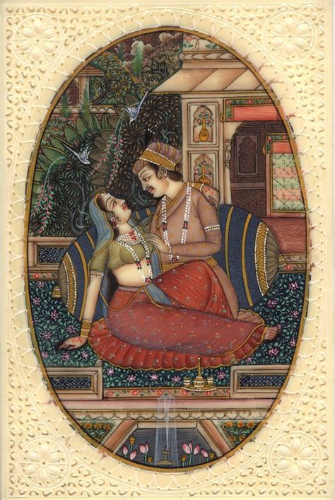 Mogul Empire Indian Miniature Painting Handmade Watercolor