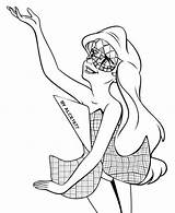 Lady Gaga Coloring Pages Color Ariel Library Clipart Book Popular Deviantart sketch template