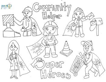 coloring pages community helpers community helpers coloring pages