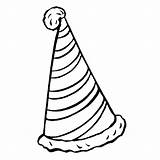 Coloring Birthday Party Hats Hat sketch template