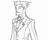 Apollo Phoenix Attorney Ace Justice Wright Coloring Pages Cartoon Another sketch template