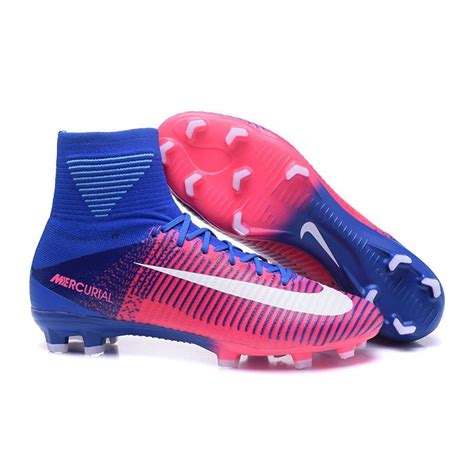 soccer boots  nike mercurial superfly  fg pink blue white