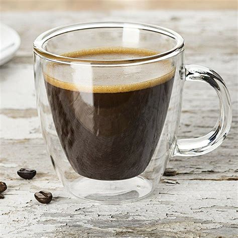 double wall insulated glass espresso mugs clear glass coffee tea cups w