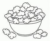 Popcorn Coloring Pages Bowl Printable Kids Color Print Food Drawing Snack Sheets Getdrawings Getcolorings Colouring Coloringhome Popular Coloringkidz sketch template