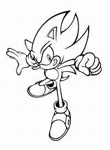 Sonic Coloring Pages Super Print Color Kids sketch template