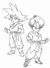 Coloring Gotenks sketch template