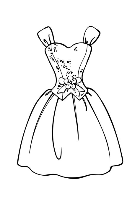 barbie dress coloring page  girls printable    coloring