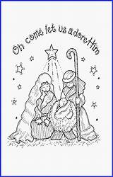 Christmas Nativity sketch template