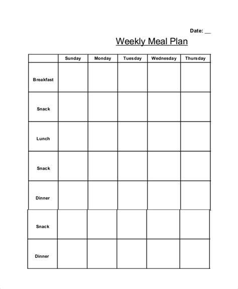 weekly meal planner    psd documents