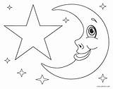 Stern Sterne Mond Ausdrucken sketch template