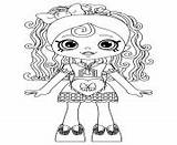 Coloring Pages Doll Shoppie Dolls Shopkins Shoppies Sue Lil Spaghetti Places Happy Printable sketch template