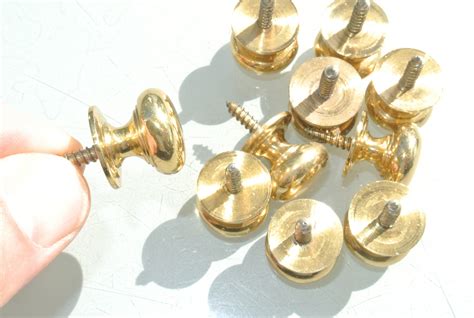 small screw knobs pulls handles antique solid heavy brass drawer knob  mm silk road