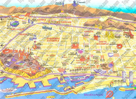 tourist map barcelona