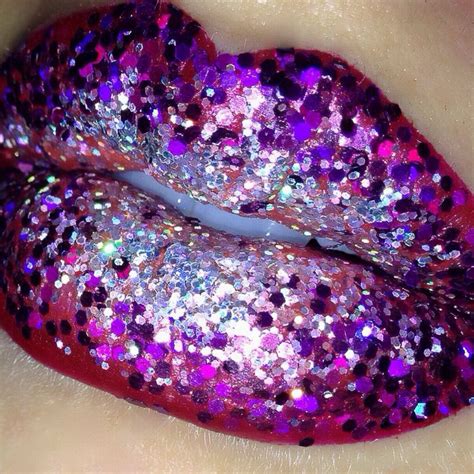 glitter lips images  pinterest makeup lips beauty