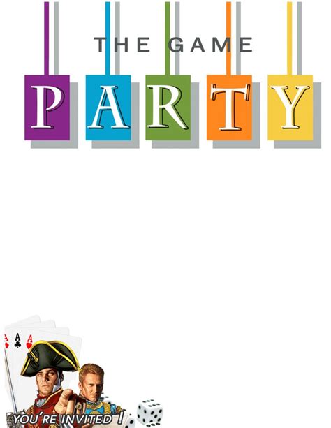 printable game party invitation paint   smile