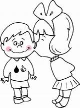 Coloring Pages Kiss Para Colorear Kissing Sheets Kids sketch template