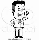 Smart Clipart Businessman Expressing Idea Cartoon Cory Thoman Outlined Coloring Vector 2021 sketch template