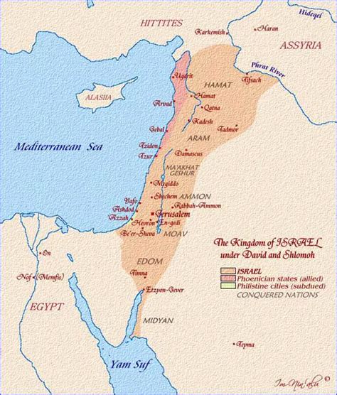 map   kingdom  israel  david  solomon