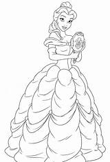 Belle Coloring Princess Disney Pages Walt Characters Fanpop sketch template
