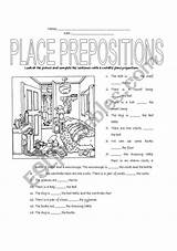 Place Prepositions Worksheet Worksheets Preview Esl sketch template