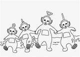 Teletubbies Dance Coloring Together sketch template