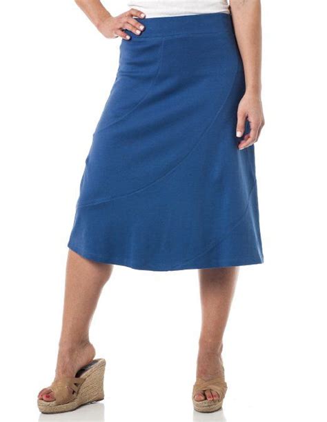 Alki I A Lined Mid Length Skirt With Elastic