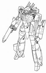 Robotech Valkyrie Macross Robot Vf Anime 1s sketch template