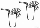 Lemonade Coloring Pages Glasses Two Printable Kids Color sketch template