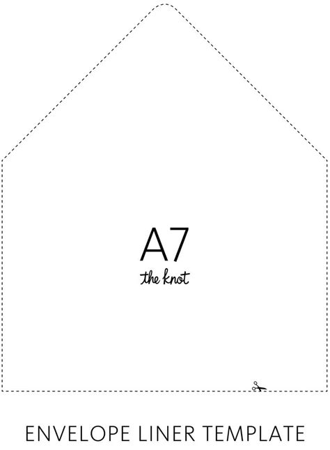 knot envelope liner template