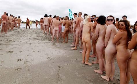 600 people get naked in bid to set new skinny dipping world record the sun