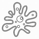 Amoeba Outline Line Icon Drawing Logo Bacillus Microorganism Micro Illustration Vector Editor Open Getdrawings sketch template