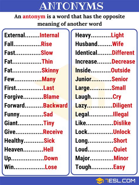 opposites antonyms from a z with great examples esl english my xxx