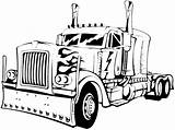 Coloring Wheeler Pages Truck Library Clipart Semi sketch template