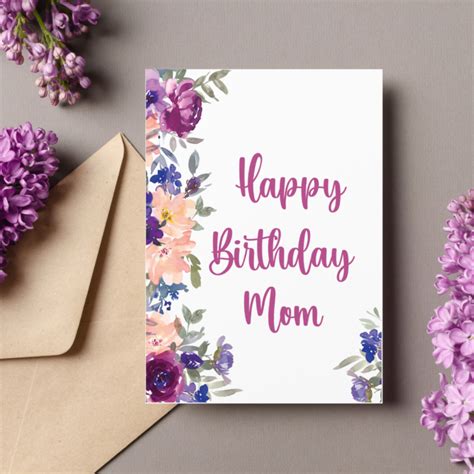 printable birthday cards  mom  designs leap  faith crafting