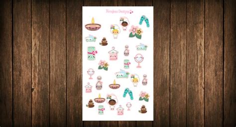 kawaii collection spa day stickers
