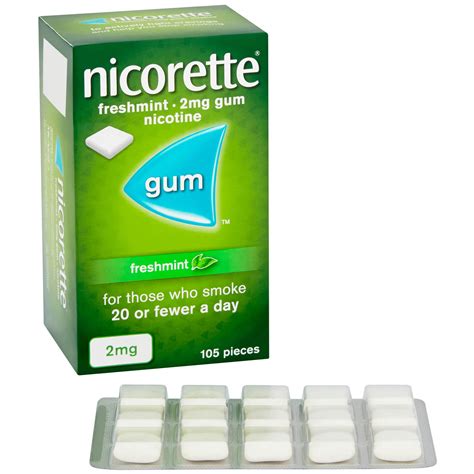 nicorette freshmint sugar  gum mg nicotine  pieces buy