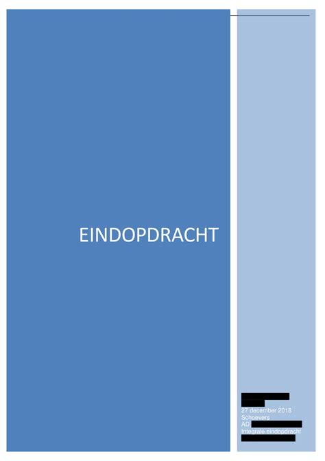 integrale eindopdrachtmoduleopdracht ad officemanagement schoeversncoi cijfer