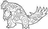 Groudon Primal Mega sketch template