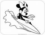 Minnie Coloring Mouse Pages Sports Surfing Disneyclips Funstuff sketch template