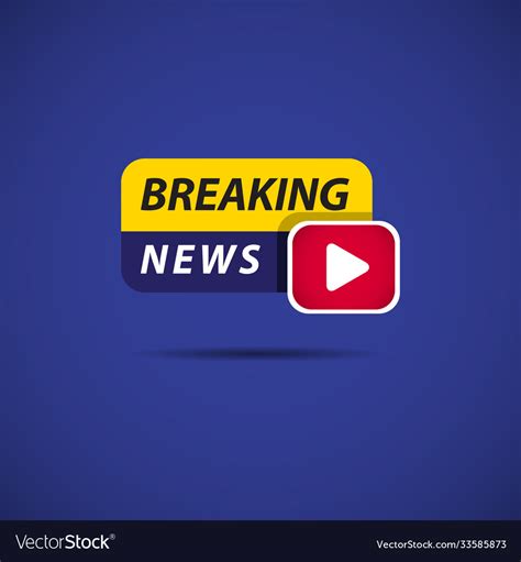 breaking news label template design royalty  vector