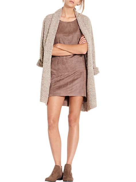 suede jurk taupe