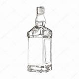 Bottle Sketch Liquor Icon Stock Illustration Vector Jemastock Depositphotos sketch template