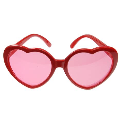 red heart shaped glasses by postbox party