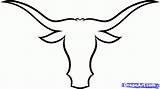 Horns Longhorn Cow Skulls sketch template